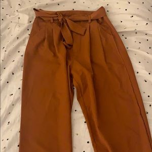 Orange Paperbag Pants